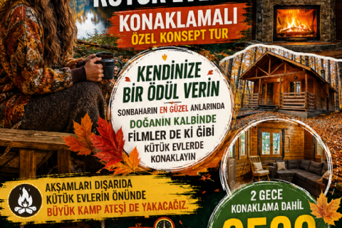 06-08 Kasım Yedigöller Sonbahar Turu Rüya Gibi Kütük Evlerde  2 Gece Konaklamalı
