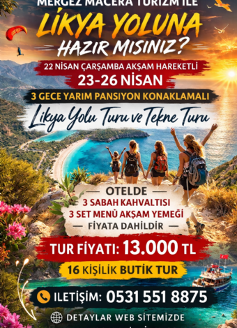 Mergez Turizm İle Lİkya Yolu Turu 3 Gece Konaklamalı