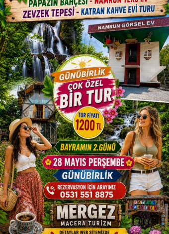 Papazın Bahçesi-Namrun Ters Ev-Kahve Evi-Ergene Çeşmesi- Zevzek Tepesi - Turu Mergez